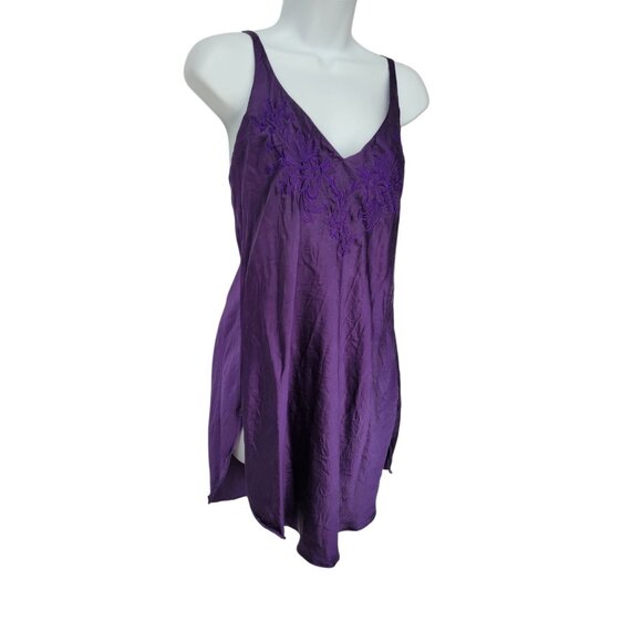 Victoria's Secret 100% Silk Gold Label Purple Sexy Nightie S Vintage Slip Dress - Picture 4 of 15